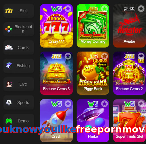 Main screen of Www.youknowyoulikefreepornmovies.com game page for PK players